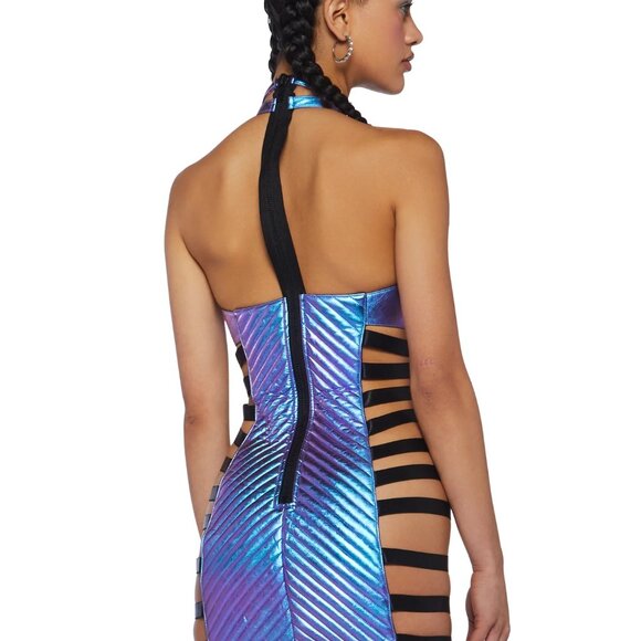 Rude Awakening Mini Dress - Blue | Club Exx | Size XS | Perfect for Festivals - Picture 5 of 8